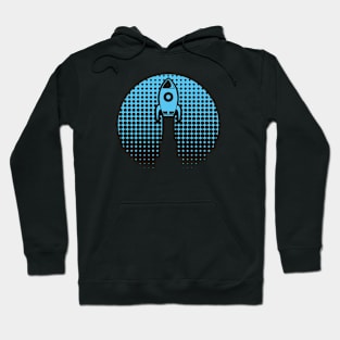 Space Rocket Halftone Hoodie